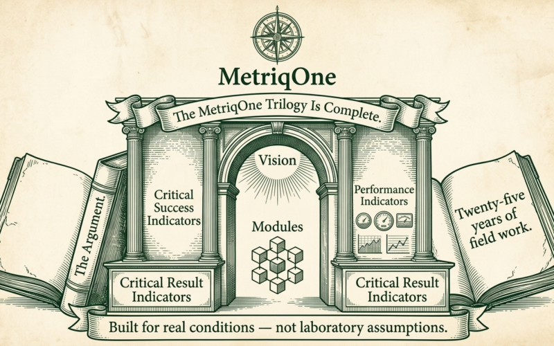 MetriqOne Trilogy complete — the performance measurement framework built for real conditions