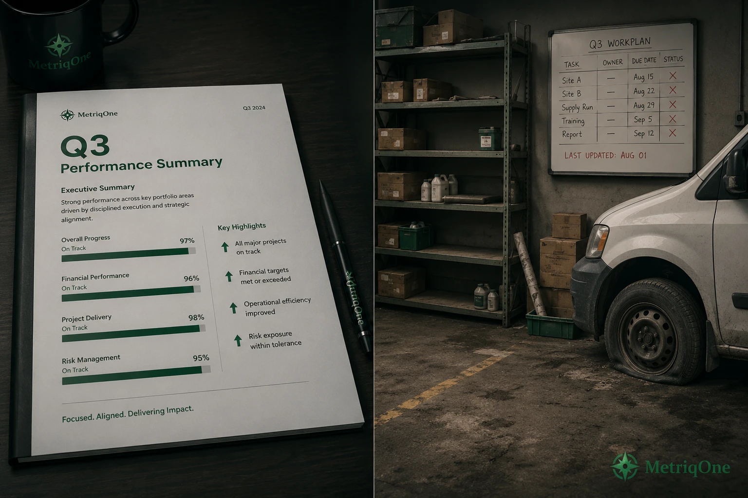 A clean performance report beside the actual field reality it was supposed to describe